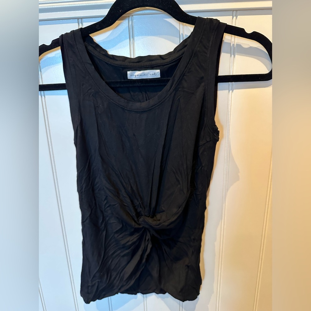 NIYAMA SOL Ladies Women’s Size Extra Small Black Knotted Front Yoga Top